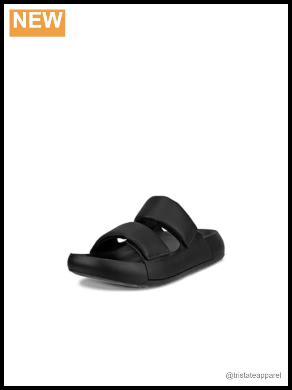 Full Grain Leather Platform Slide Sandals Adjustable Padded Comfort Walking